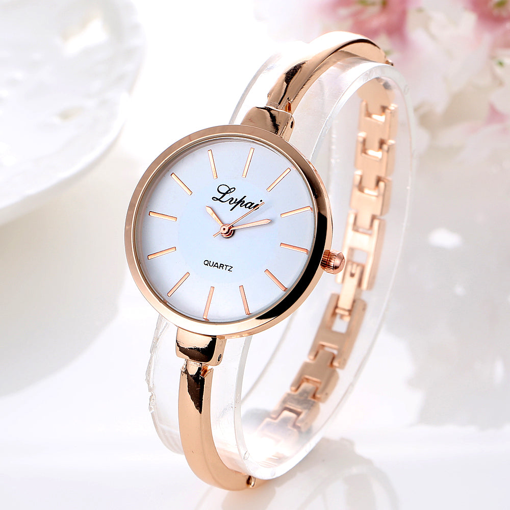 Women's Elegant Wristwatch with Thin Metal Band - Dazpy