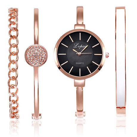 Women's Elegant Wristwatch with Thin Metal Band - Dazpy