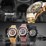 Cool Men's Skeleton Automatic Mechanical Watch - Dazpy