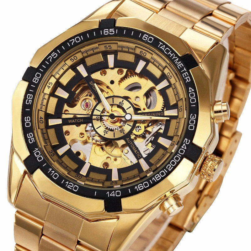 Cool Men's Skeleton Automatic Mechanical Watch - Dazpy