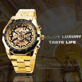 Cool Men's Skeleton Automatic Mechanical Watch - Dazpy