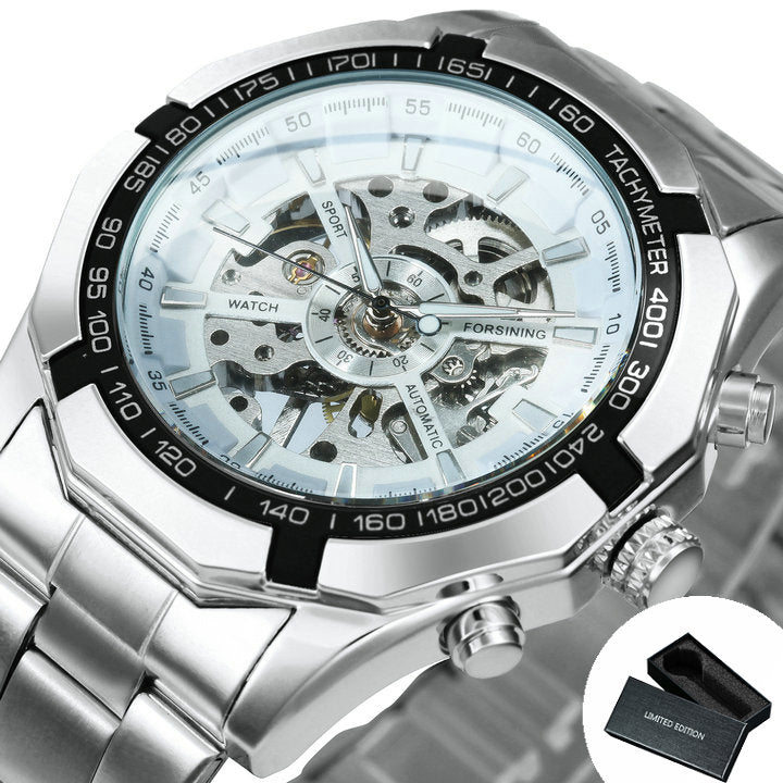 Cool Men's Skeleton Automatic Mechanical Watch - Dazpy