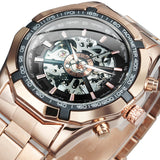 Cool Men's Skeleton Automatic Mechanical Watch - Dazpy