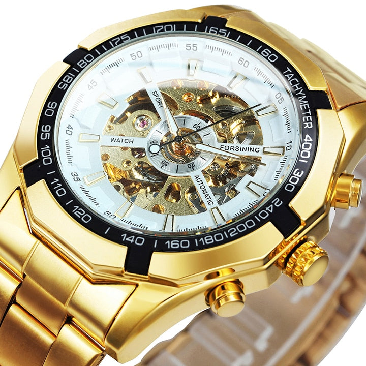 Cool Men's Skeleton Automatic Mechanical Watch - Dazpy