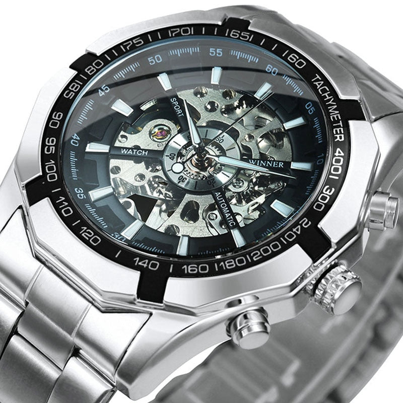 Cool Men's Skeleton Automatic Mechanical Watch - Dazpy