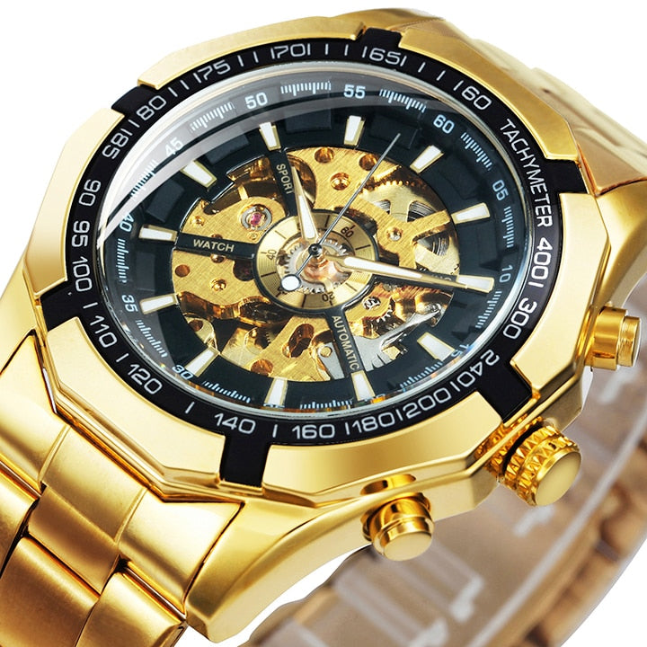 Cool Men's Skeleton Automatic Mechanical Watch - Dazpy