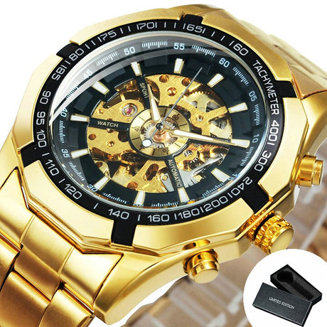 Cool Men's Skeleton Automatic Mechanical Watch - Dazpy