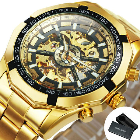 Cool Men's Skeleton Automatic Mechanical Watch - Dazpy