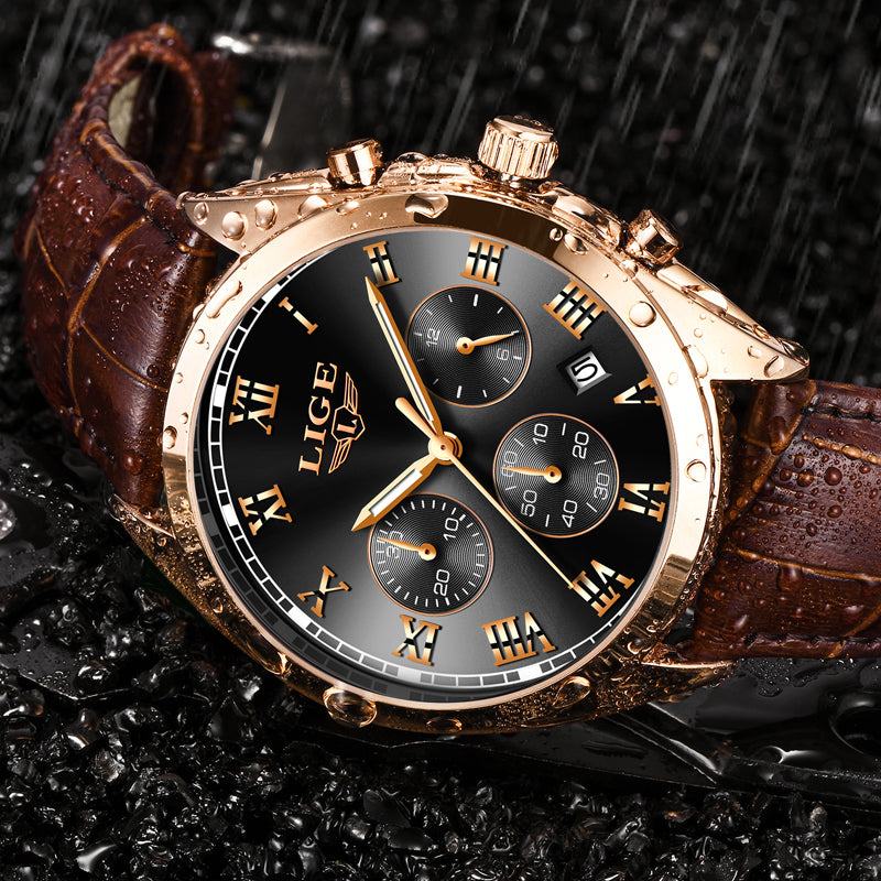 Men's Luxury Waterproof 24 Hour/Date Quartz Watch - Dazpy