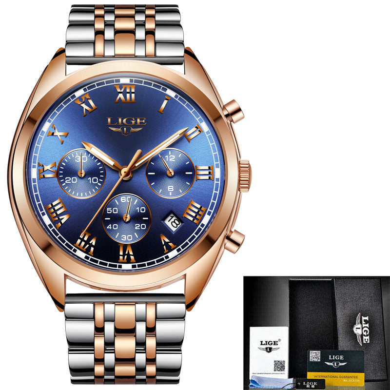 Men's Luxury Waterproof 24 Hour/Date Quartz Watch - Dazpy