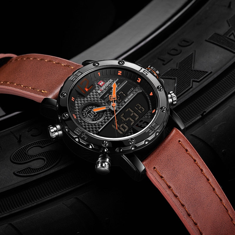 Casual Wristwatches for Men with Leather Strap - Dazpy