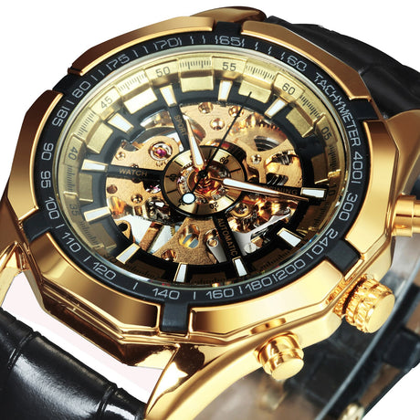 Golden Mechanic Luxury Aviator Men’s Watch - Dazpy