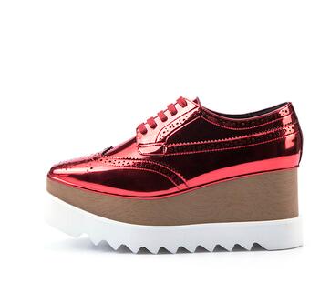 Women's Shoes With Carved Waterproof Platform Wedges - Dazpy