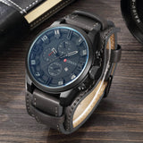 Men's Waterproof Round Sport Watch with Calendar - Dazpy