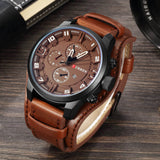 Men's Waterproof Round Sport Watch with Calendar - Dazpy