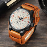 Men's Waterproof Round Sport Watch with Calendar - Dazpy