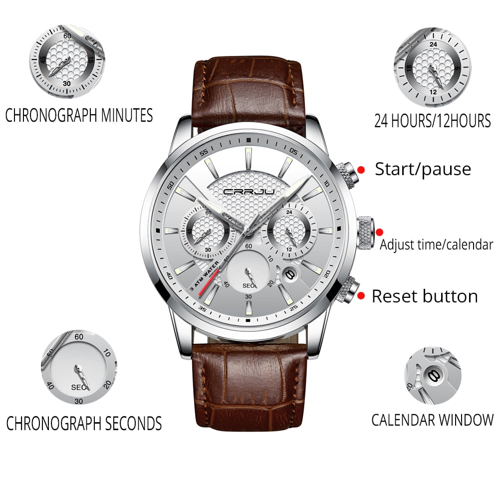 Men's Stainless Steel Luxury Watch - Dazpy