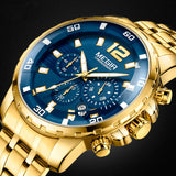 Luxurious Stainless Steel Wristwatches for Men with Chronograph - Dazpy