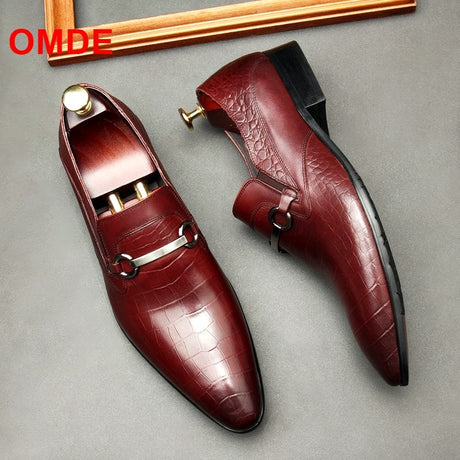 Men's Fashion Top Layer Cowhide Business Dress Shoes - Dazpy