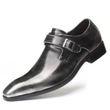 Pointed toe English men's leather shoes - Dazpy