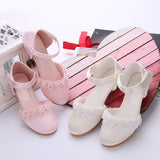 Foreign Trade Export Flower Small High-heeled Children's Shoes - Dazpy