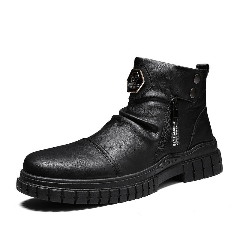 Men's High-top Martin Boots British Trend Tooling - Dazpy