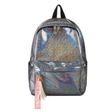 Korean Personality Laser Reflective Backpack Women Simple And Versatile - Dazpy