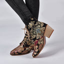 Embroidered Women's Short Boots - European and American Style