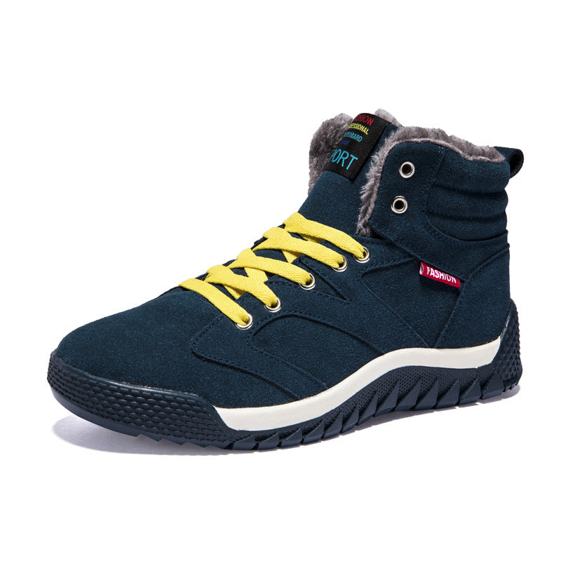 High-top warm and fleece cotton shoes - Dazpy