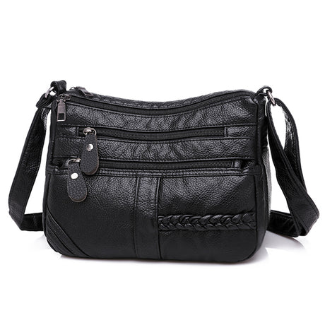 Fashion Women Soft Leather Shoulder Bag - Dazpy