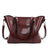 Promotion of 17 new fashion handbags bag retro all-match single shoulder bag simple oil wax portable Tote Bag