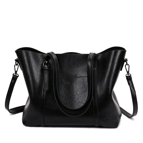 Promotion of 17 new fashion handbags bag retro all-match single shoulder bag simple oil wax portable Tote Bag - Dazpy