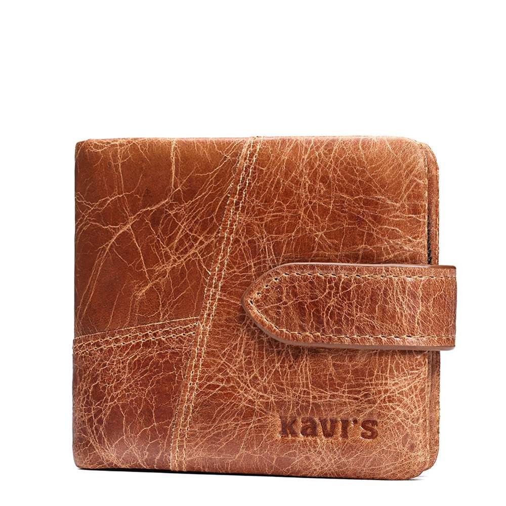 KAVIS Genuine Leather Women Wallet Female Long Clutch Lady Walet Portomonee Rfid Luxury Brand Money Bag Magic Zipper Coin Purse - Dazpy