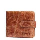 KAVIS Genuine Leather Women Wallet Female Long Clutch Lady Walet Portomonee Rfid Luxury Brand Money Bag Magic Zipper Coin Purse - Dazpy