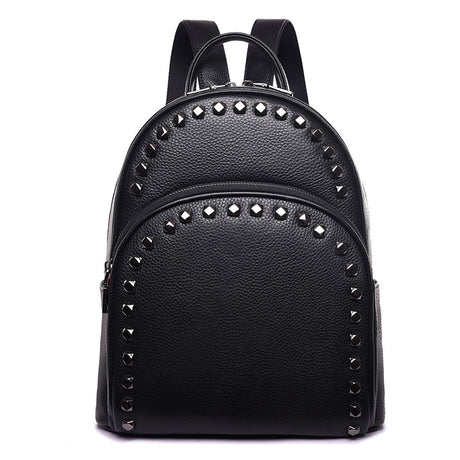 Women's Fashion Leather Casual All-match Backpack - Dazpy