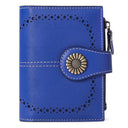 Wallet Women's Short Oil Wax Leather Zipper Card Holder