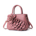 PU leather flower portable shoulder bag - Dazpy