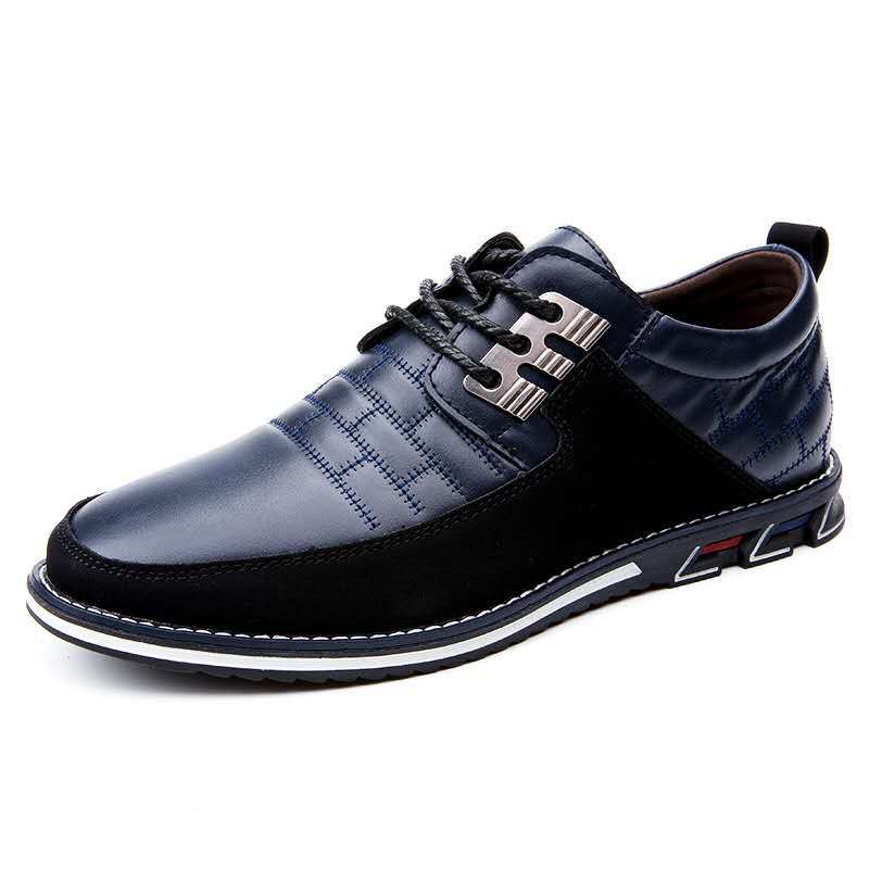 Large Size Men's Casual Leather Shoes British Style Men's Shoes Trend - Dazpy