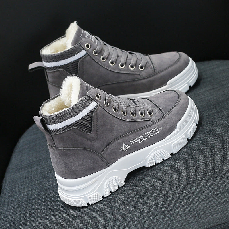 Ladies Casual Shoes Lace-up Fashion Sneakers Platform Snow Boots Winter Women Boots Warm Plush Women's Shoes - Dazpy