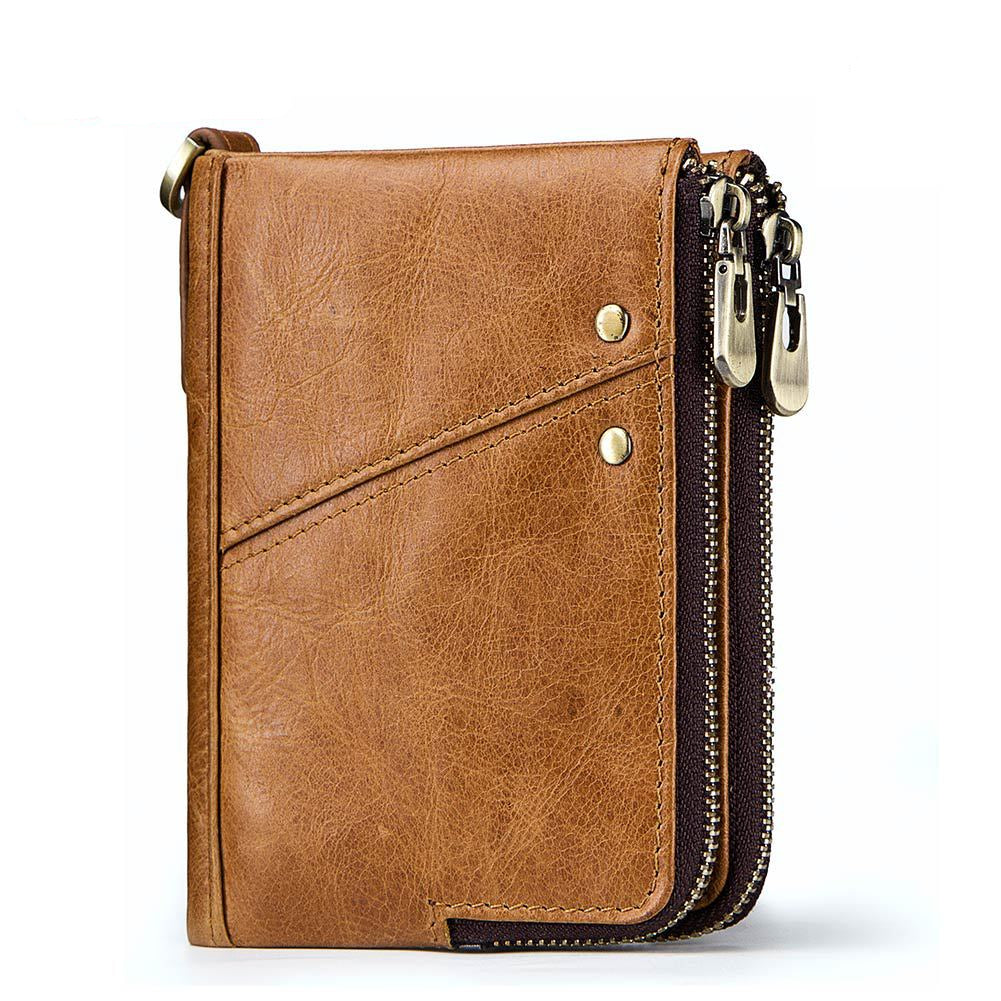 Anti-theft brushed RFID leather ladies wallet - Dazpy