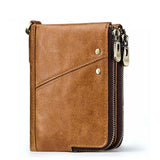 Anti-theft brushed RFID leather ladies wallet - Dazpy