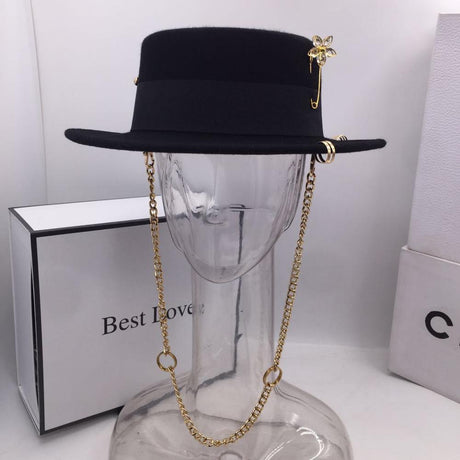 Female retro black top hat - Dazpy