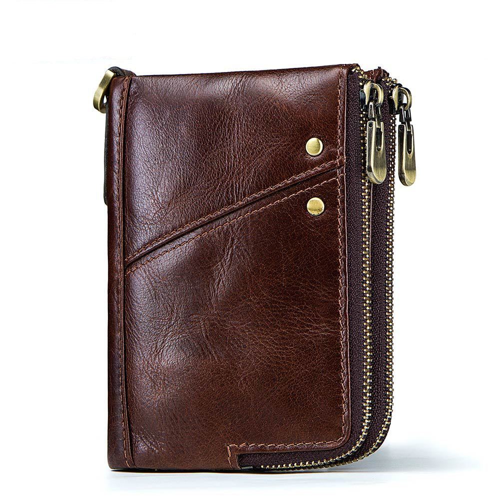 Anti-theft brushed RFID leather ladies wallet - Dazpy