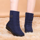 Women's flat-bottomed plus size warm snow boots