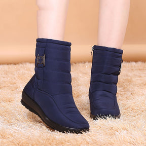 Women's flat-bottomed plus size warm snow boots