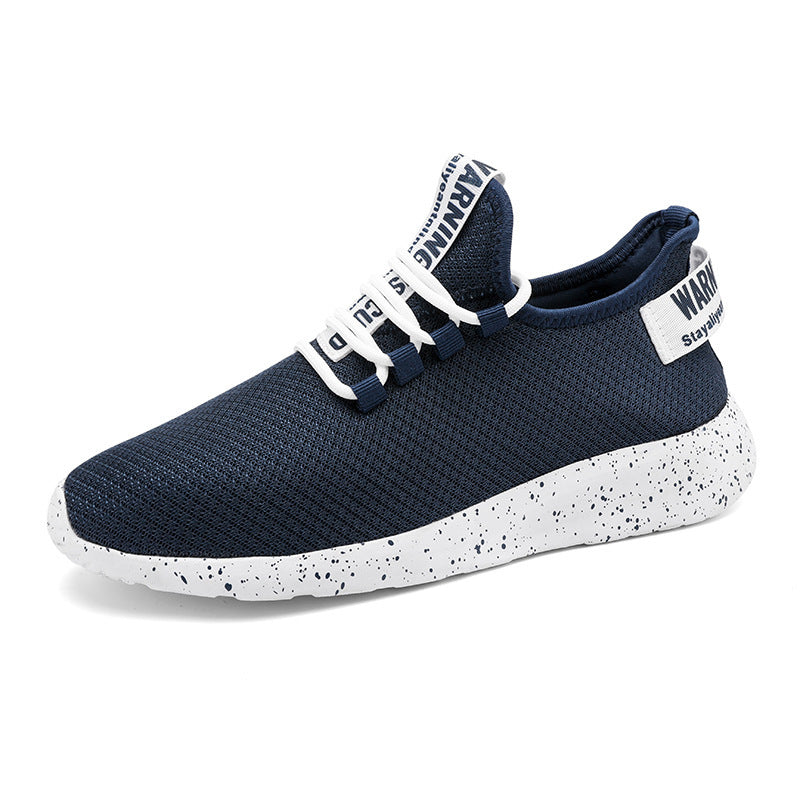 Low-top Casual Sports Shoes Men's Mesh Breathable Pointed Toe Flat MD Sole - Dazpy