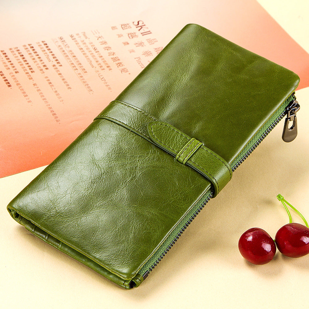 Women's long leather wallet - Dazpy