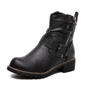 Adult Viscose Shoes Round Toe Women's Short Soft Brown Martin Boots