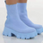 Mid-heel European And American Mid-tube Boots Set Foot Large Size Boots