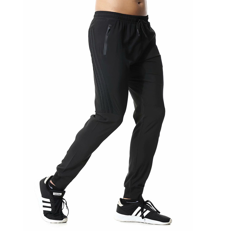 Men'S Zipper Pocket Sports Pants, Quick-Drying Sportswear